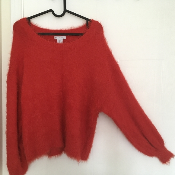 Red Fuzzy Sweater - Picture 2 of 4